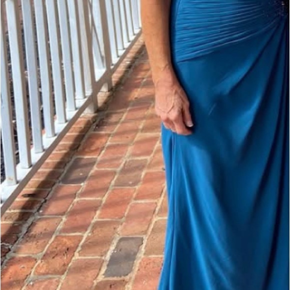 Azazie Deep Teal Embellished Gown - Picture 7 of 7